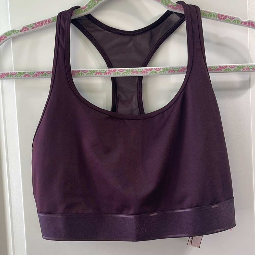 Victoria’s Secret NWT Racerback With Mesh VS Logo sports bra Large